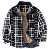 American plaid shirt, Amazon jacket men's coat, cross-border fleece large size winter warm pure cotton jacket Item Picture
